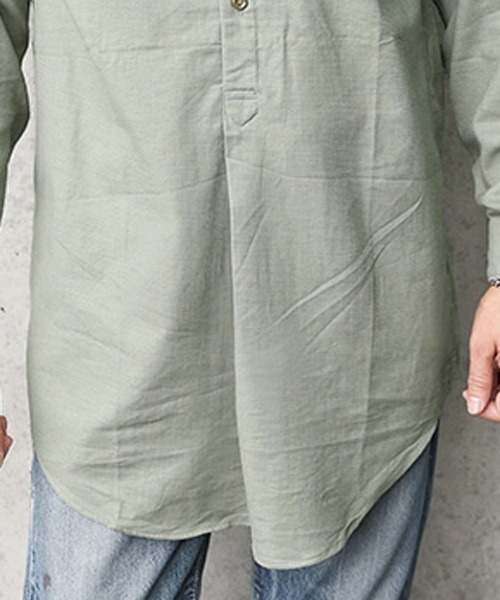 MILITARY(ミリタリー)の「実物 新品 デッドストック チェコ軍 1960’s プルオーバー グランパシャツ(シャツ/ブラウス・メンズ・グリーン系その他・40/41/43/37/38/39/44)」の2枚目の写真
