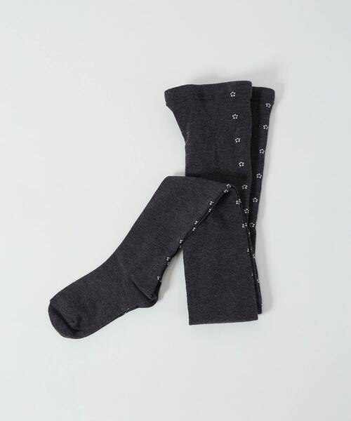 ADIEU TRISTESSE(アデュートリステス)の「バックフラワータイツ(タイツ/ストッキング・レディース・ブルー/チャコール・FREE)」の1枚目の写真