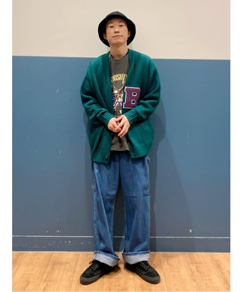 BACK NUMBER(バックナンバー)の「【BACK NUMBER】レタードカーディガン(カーディガン/ボレロ・メンズ・グリーン/オレンジ・M/L/XL)」の14枚目の写真