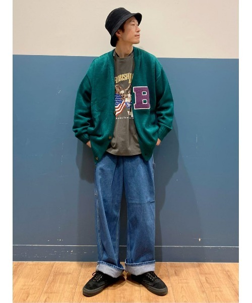 BACK NUMBER(バックナンバー)の「【BACK NUMBER】レタードカーディガン(カーディガン/ボレロ・メンズ・グリーン/オレンジ・M/L/XL)」の15枚目の写真