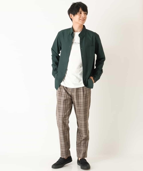 a.v.v(アーヴェヴェ)の「【S-XXL】ミニロゴセミワイドシルエットカットソー(Tシャツ/カットソー・メンズ・グリーン/ホワイト/ライトブルー・46/50/48/52/44)」の8枚目の写真