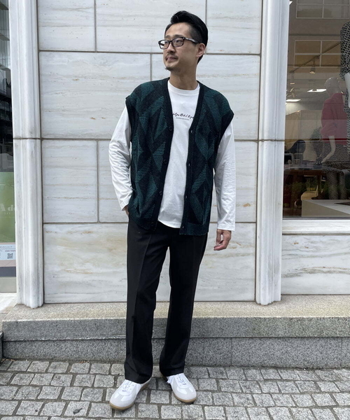 a.v.v(アーヴェヴェ)の「【S-XXL】ミニロゴセミワイドシルエットカットソー(Tシャツ/カットソー・メンズ・グリーン/ホワイト/ライトブルー・46/50/48/52/44)」の12枚目の写真