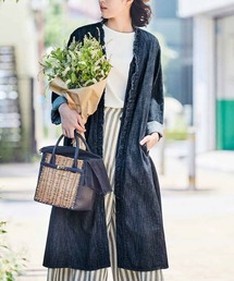 リブ イン コンフォート ラフにはおって素敵な ざっくりデニムワンピースコート〈インディゴ〉