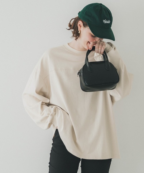 coca（coca）（コカ）の「ヘビーウェイト フットボールロングTシャツ（Tシャツ/カットソー・メンズ・オレンジ/ホワイト/ブラック/ダークグリーン/ネイビー/ベージュ/グレー/ターコイズブルー/カーキ/ピンク/ブルー/ライトベージュ/チャコール/グレイッシュベージュ/ワイン・M/L/XL）」の6枚目の写真