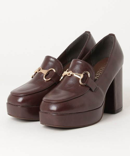 ASTORIA ODIER（アストリアオディール）の「ビット付き厚底パンプス（パンプス・レディース・ブラック/ブラウン・LARGE/MEDIUM/SMALL）」の2枚目の写真