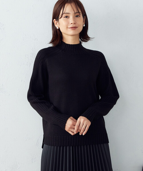COMME CA ISM（コムサイズム）の「ハイネックニット（ニット/セーター・レディース・イエロー×グリーン/ブルー/ベージュ/ブラウン/グレー/キャメル/レンガ/ブラック・MEDIUM/LARGE）」の2枚目の写真