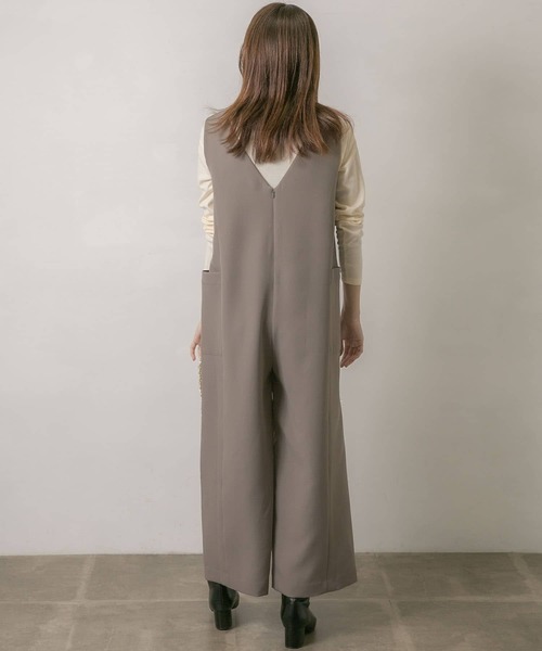 URBAN RESEARCH Sonny Label（アーバンリサーチサニーレーベル）の「マシンウォッシャブルVネックサロペット（サロペット/オーバーオール・レディース・ブラック/グレー系その他・FREE）」の20枚目の写真