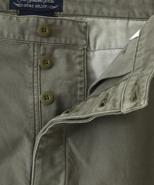 REMI RELIEF NAVY LABEL（レミレリーフネイビーレーベル）の「REMI RELIEF NAVY LABEL / レミレリーフ ネイビーレーベル：M47PT：RN23313243AK[STD]（カーゴパンツ・メンズ・オリーブ/カーキ・M/L/S）」の17枚目の写真