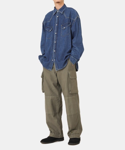 REMI RELIEF NAVY LABEL（レミレリーフネイビーレーベル）の「REMI RELIEF NAVY LABEL / レミレリーフ ネイビーレーベル：M47PT：RN23313243AK[STD]（カーゴパンツ・メンズ・オリーブ/カーキ・M/L/S）」の12枚目の写真