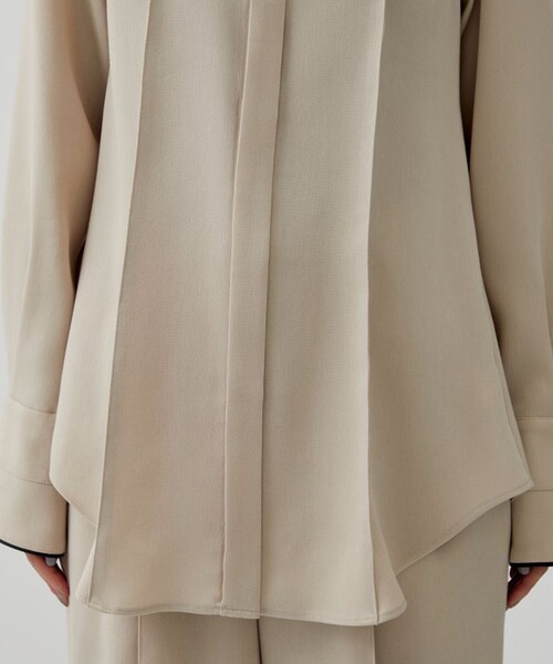city（シティ）の「【CITY】ラチネパイピングシャツ（シャツ/ブラウス・レディース・ベージュ/ダークグレー・FREE）」の21枚目の写真