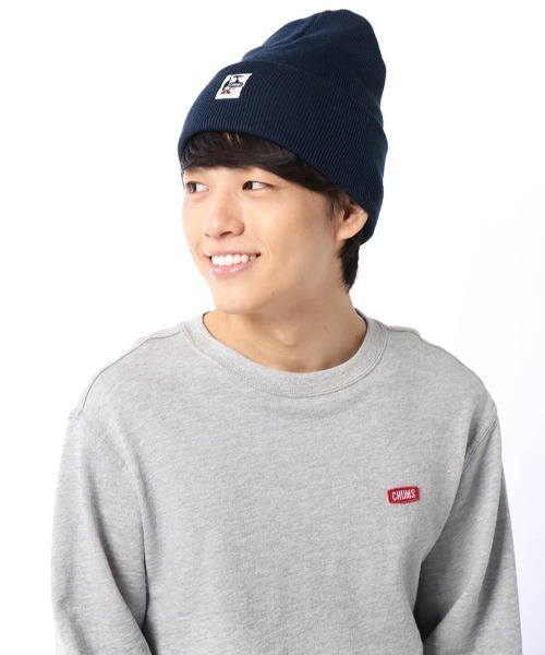 CHUMS（チャムス）の「【CHUMS】Knit Cap（ニットキャップ/ビーニー・メンズ・ブラック/ヘザーグレー/ネイビー・FREE）」の5枚目の写真