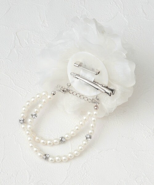 SHOO・LA・RUE（シューラルー）の「◆【入卒/セレモニー】ゴージャスブレスコサージュ（ブローチ/コサージュ・レディース・ライトベージュ/オフホワイト/ピンク系/ネイビー・00）」の10枚目の写真