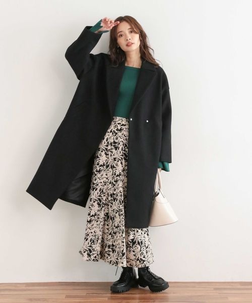 mysty woman（ミスティウーマン）の「無地/花柄フレアスカート 167440（スカート・レディース・ブラック系その他/アイボリー/ブラウン/ネイビー/ホワイト系その他/ベージュ系その他/ライトベージュ・FREE）」の13枚目の写真