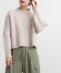 ミックスカラークロップドニット
