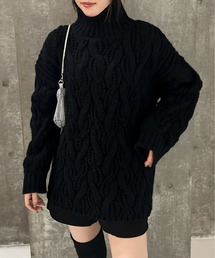 EPIMI E'PIMMY | オーバータートルケーブルチュニックニット(ニット/セーター)