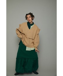 HeRIN.CYE（ヘリンドットサイ）の「Layered frill tops（ニット/セーター）」