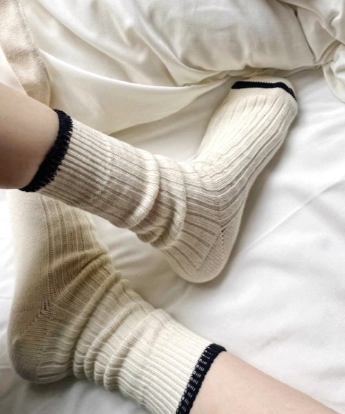 Vipoa（ヴィポア）の「ラインベーシックリブソックス（ソックス/靴下・レディース・グリーン/ブラック/イエロー/ブルー/ホワイト/レッド・FREE）」の15枚目の写真