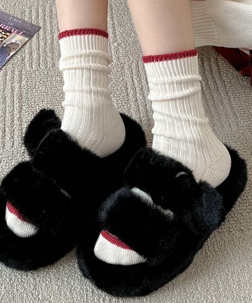 Vipoa（ヴィポア）の「ラインベーシックリブソックス（ソックス/靴下・レディース・グリーン/ブラック/イエロー/ブルー/ホワイト/レッド・FREE）」の20枚目の写真