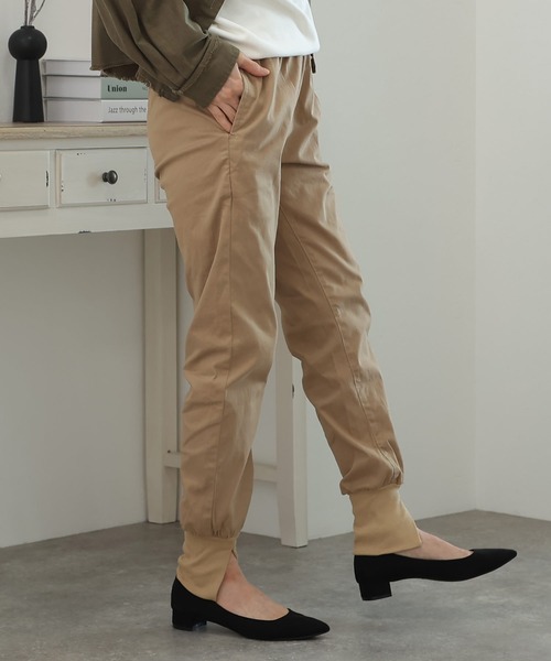 ElegChic(エレグシック)の「裾リブ スリット ジョガーパンツ(スウェットパンツ・レディース・ベージュ/カーキ/ブラック・XL/XXL/4L/L/M)」の18枚目の写真