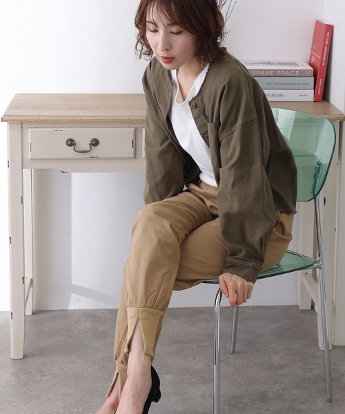 ElegChic(エレグシック)の「裾リブ スリット ジョガーパンツ(スウェットパンツ・レディース・ベージュ/カーキ/ブラック・XL/XXL/4L/L/M)」の14枚目の写真