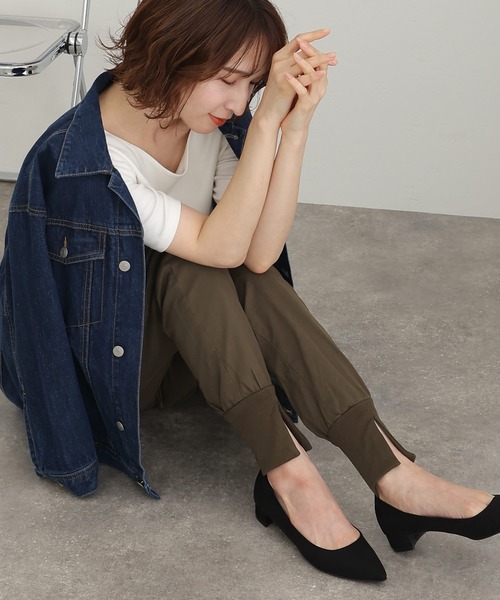 ElegChic(エレグシック)の「裾リブ スリット ジョガーパンツ(スウェットパンツ・レディース・ベージュ/カーキ/ブラック・XL/XXL/4L/L/M)」の17枚目の写真