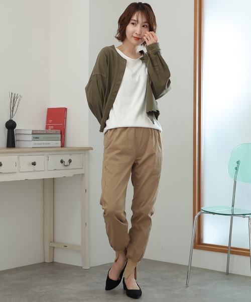 ElegChic(エレグシック)の「裾リブ スリット ジョガーパンツ(スウェットパンツ・レディース・ベージュ/カーキ/ブラック・XL/XXL/4L/L/M)」の15枚目の写真