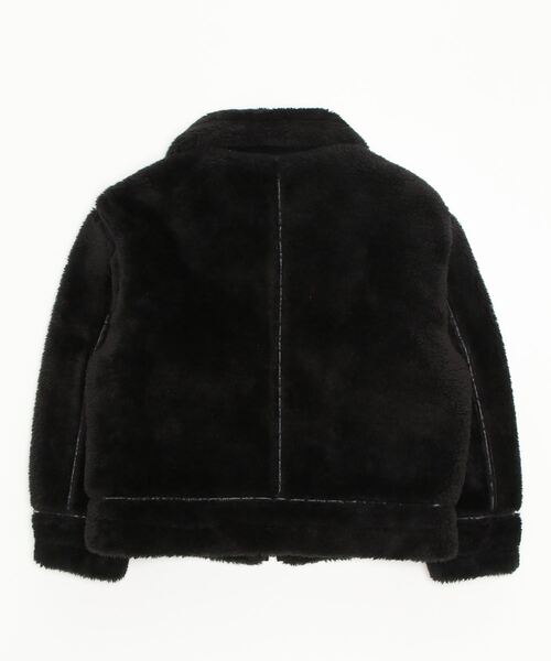 schott（ショット）の「【Women's】Schott/ショット/BOA B-3 JACKET/ボア B-3 ジャケット（ミリタリージャケット・レディース・ブラック/ナチュラル・F）」の4枚目の写真