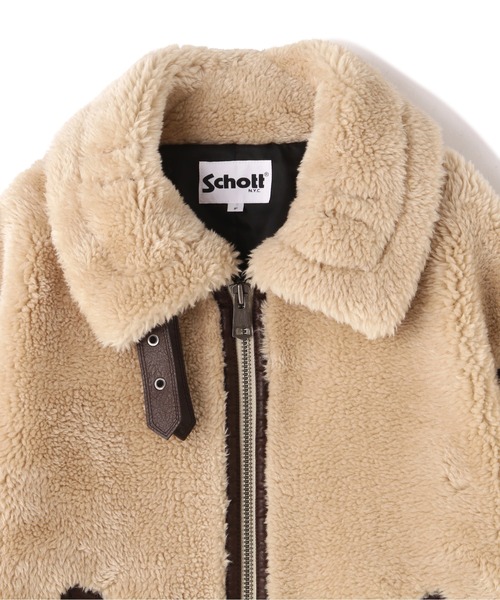 schott（ショット）の「【Women's】Schott/ショット/BOA B-3 JACKET/ボア B-3 ジャケット（ミリタリージャケット・レディース・ブラック/ナチュラル・F）」の9枚目の写真