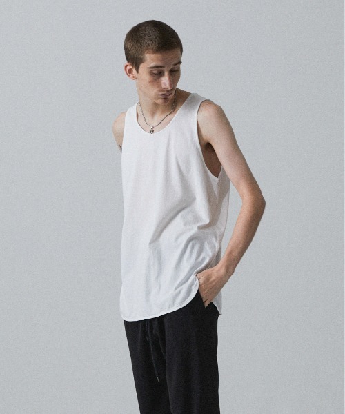 Iroquois（イロコイ）の「LAYERED LONG T/T（タンクトップ・メンズ・ブラック/オフホワイト/サックスブルー/イエロー/ワインレッド/ラベンダー・1/2/3）」の2枚目の写真