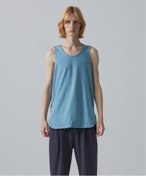 Iroquois（イロコイ）の「LAYERED LONG T/T（タンクトップ・メンズ・ブラック/オフホワイト/サックスブルー/イエロー/ワインレッド/ラベンダー・1/2/3）」の3枚目の写真