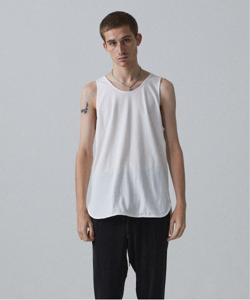 Iroquois（イロコイ）の「LAYERED LONG T/T（タンクトップ・メンズ・ブラック/オフホワイト/サックスブルー/イエロー/ワインレッド/ラベンダー・1/2/3）」の7枚目の写真