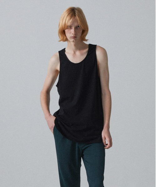 Iroquois（イロコイ）の「LAYERED LONG T/T（タンクトップ・メンズ・ブラック/オフホワイト/サックスブルー/イエロー/ワインレッド/ラベンダー・1/2/3）」の12枚目の写真
