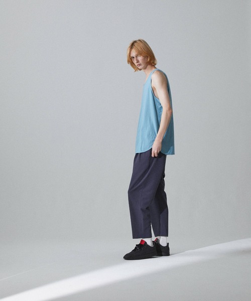 Iroquois（イロコイ）の「LAYERED LONG T/T（タンクトップ・メンズ・ブラック/オフホワイト/サックスブルー/イエロー/ワインレッド/ラベンダー・1/2/3）」の19枚目の写真
