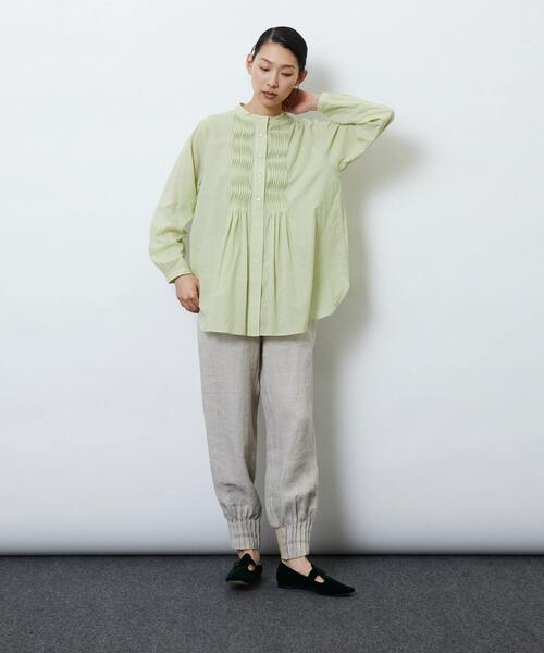 【美品】LOISIR ロワズィール　グランジローンピンタックブラウス　BIGI LOISIR（ロワズィール）の「グランジローンピンタックブラウス