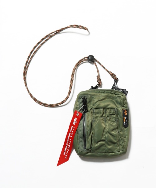 Alpha Industries（アルファインダストリーズ）の「ALPHA INDUSTRIES/アルファインダストリーズ  UTILITY POCKET SACOCHE CORDURA サコッシュ（ショルダーバッグ・メンズ・ブラック/オリーブ・FREE）」の13枚目の写真