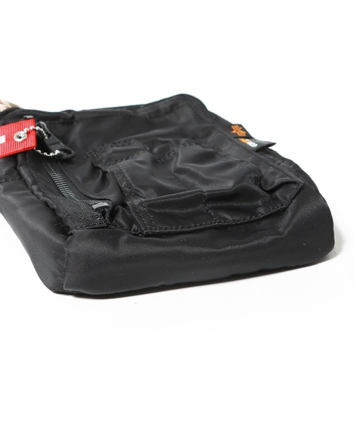 Alpha Industries（アルファインダストリーズ）の「ALPHA INDUSTRIES/アルファインダストリーズ  UTILITY POCKET SACOCHE CORDURA サコッシュ（ショルダーバッグ・メンズ・ブラック/オリーブ・FREE）」の8枚目の写真