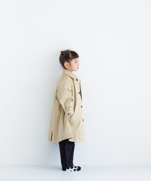 LOWRYS FARM（ローリーズファーム）の「カルステンカラーコート　171856（ステンカラーコート・キッズ・ネイビー/ベージュ・130/140/150/120）」の2枚目の写真