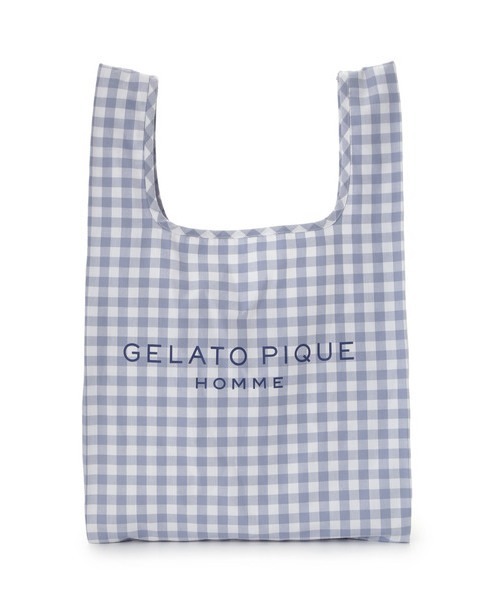 【新品】gelato pique ロブション　ギンガムチェック柄　ブランケット セール】【ONLINE限定】【HOMME】ギンガムチェックガウン