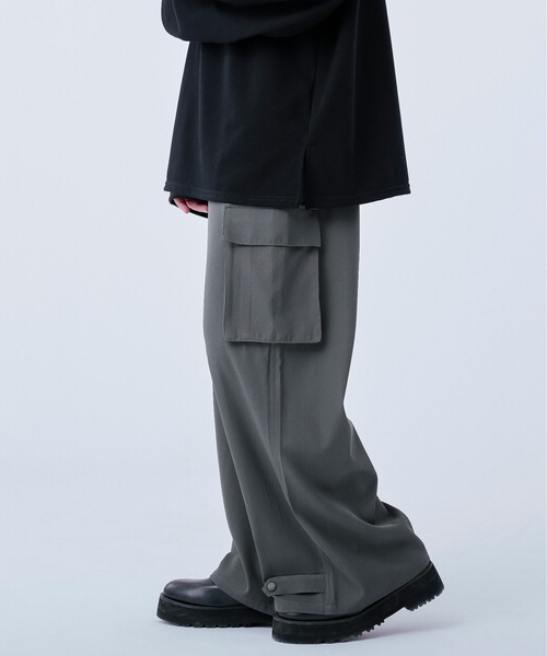 Ellno Loset（エルノロゼット）の「2wayカーゴパンツ（カーゴパンツ・メンズ・ブラック/チャコールグレー・SMALL/MEDIUM/LARGE）」の4枚目の写真