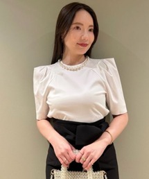 CELFORD（セルフォード）の「パール付きシルケットプルオーバー（Tシャツ/カットソー）」