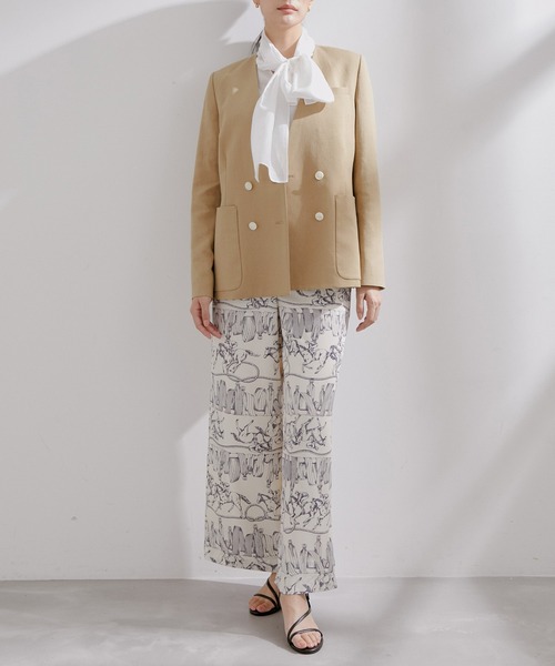 ROPE'（ロペ）の「カラーレスブレザージャケット（ノーカラー