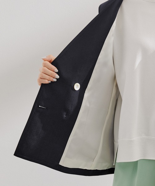 ROPE'（ロペ）の「カラーレスブレザージャケット（ノーカラー