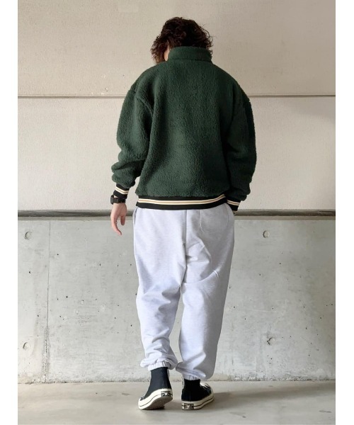 Right-on（ライトオン）の「【Refurbish】ワイドスウェットパンツ（スウェットパンツ・メンズ・ブラック/オフホワイト・S/L/M）」の5枚目の写真