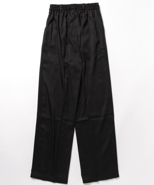 イージーケア美脚スラックスタックワイドパンツ