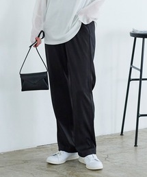 イージーケア美脚スラックスタックワイドパンツ