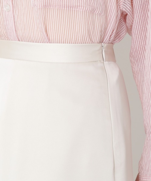 N.（N. Natural Beauty Basic）（エヌエヌナチュラルビューティーベーシック）の「【S Size Line】◆サテンストレートスカート（スカート・レディース・スミクロ/ナチュラル/カーキ・SMALL/MEDIUM）」の16枚目の写真