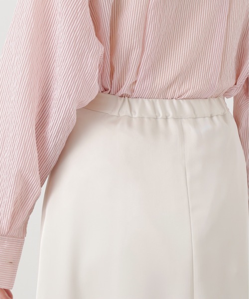 N.（N. Natural Beauty Basic）（エヌエヌナチュラルビューティーベーシック）の「【S Size Line】◆サテンストレートスカート（スカート・レディース・スミクロ/ナチュラル/カーキ・SMALL/MEDIUM）」の17枚目の写真