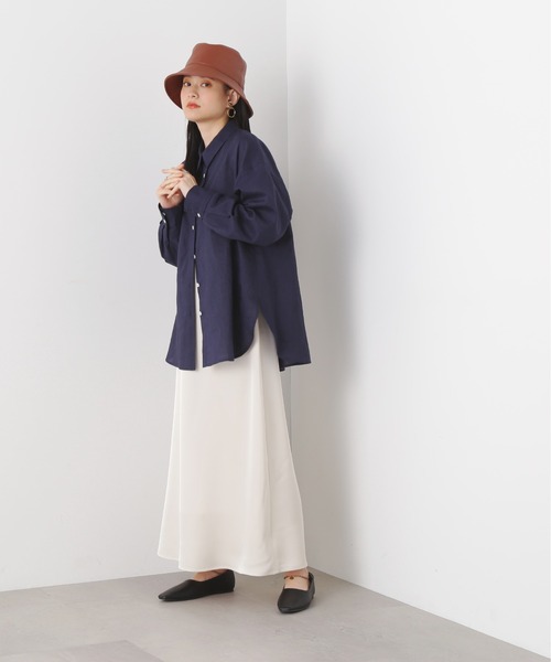 N.（N. Natural Beauty Basic）（エヌエヌナチュラルビューティーベーシック）の「【S Size Line】◆サテンストレートスカート（スカート・レディース・スミクロ/ナチュラル/カーキ・SMALL/MEDIUM）」の13枚目の写真