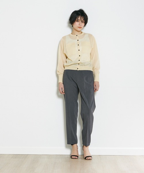 INED CLARO（イネドクラロ）の「ハイウエストテーパードパンツ（その他パンツ・レディース・ピンク/ベージュ/グレー/ブラック・7号/9号/11号）」の5枚目の写真