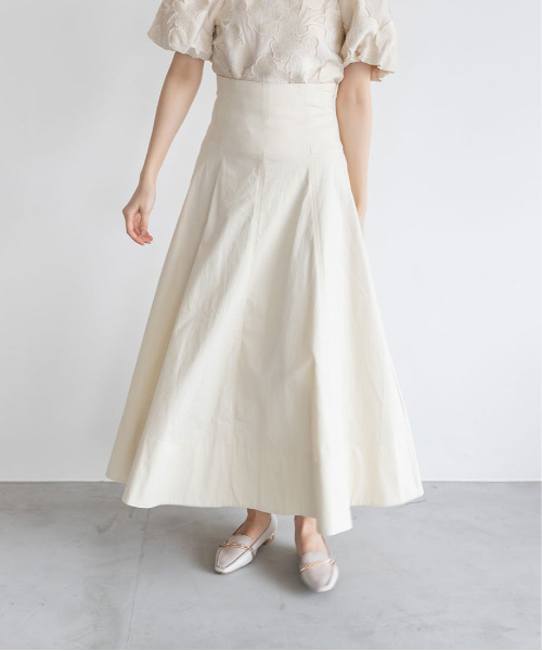 RANDA（ランダ）の「【選べる丈感】ハイウエストフレアスカート（スカート・レディース・ブルー/クリーム/インディゴブルー・FREE/TM）」の16枚目の写真